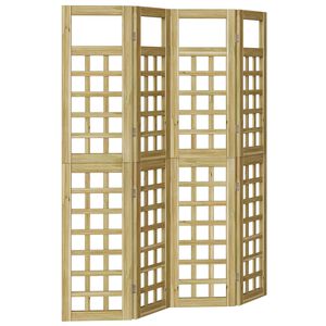 vidaXL Παραβάν ιδιωτικότητας 4 pcs Καφέ 160 x 180 cm