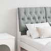 vidaXL Ταπετσαρισμένο κεφαλάρι Ανοιχτό γκρι 120 cm