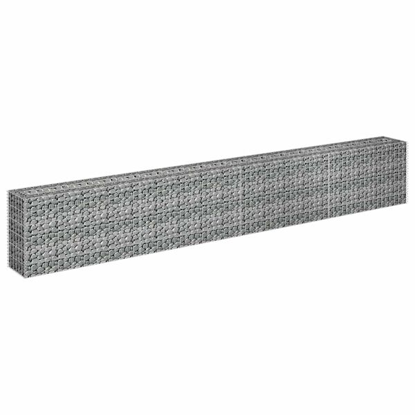 vidaXL Συρματοκιβώτιο-Γλάστρα Υπερυψωμένη 360x30x60 εκ. Γαλβ. Χάλυβας
