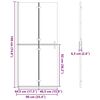 vidaXL Τοίχος ντους Walk-in Μαύρο και σκούρο διαφανές 90 x 190 cm