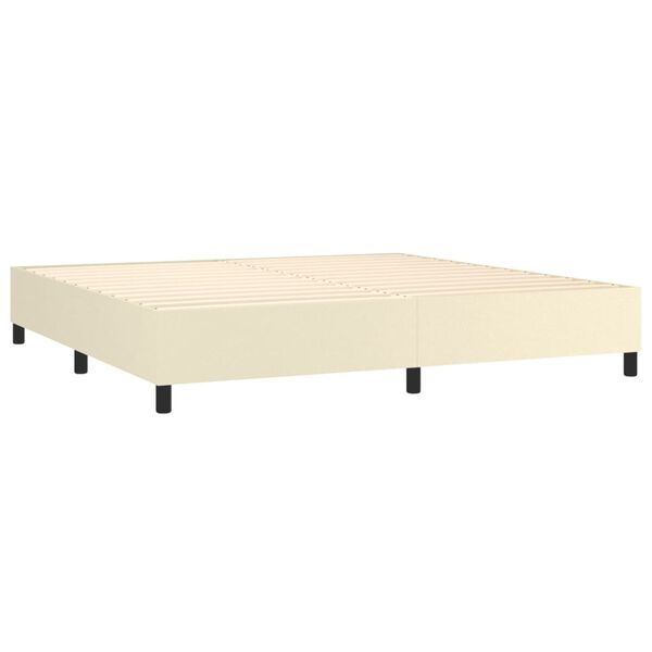 vidaXL &Kappa;&rho;&epsilon;&beta;ά&tau;&iota; Boxspring &mu;&epsilon; &Sigma;&tau;&rho;ώ&mu;&alpha; &Kappa;&rho;&epsilon;&mu; 200x200 &epsilon;&kappa;. &Sigma;&upsilon;&nu;&theta;&epsilon;&tau;&iota;&kappa;ό &Delta;έ&rho;&mu;&alpha;
