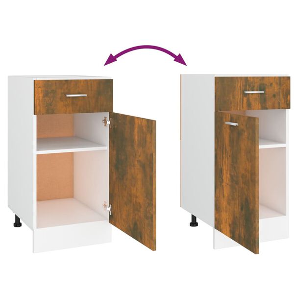 vidaXL Έπιπλο Με Συρτάρι Lyon Καπνιστή Δρυς 40x46x81,5εκ.