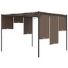 vidaXL Κιόσκι Κήπου Taupe 3 x 3 x 2,25 μ. με Πλαϊνή Κουρτίνα