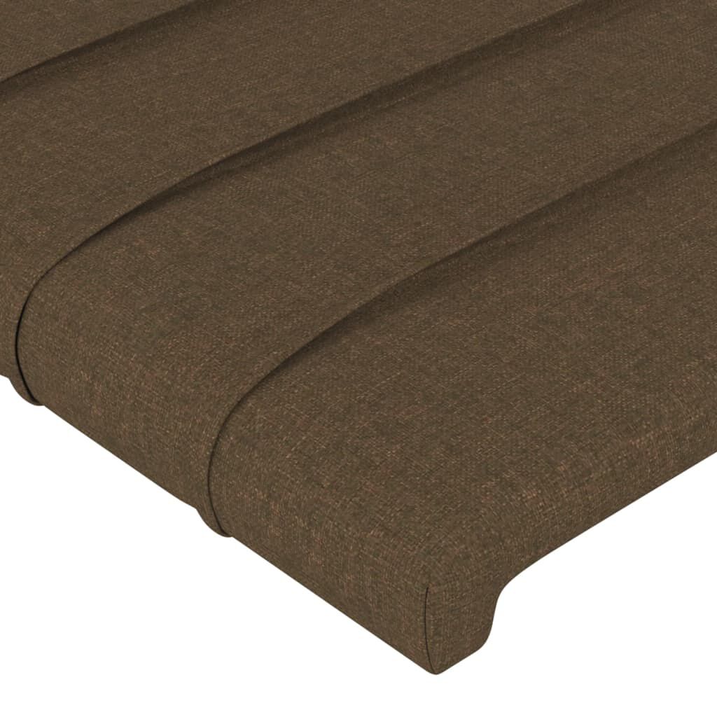 vidaXL Κεφαλάρι με Πτερύγια Σκούρο Καφέ 83x16x118/128 εκ. Υφασμάτινο