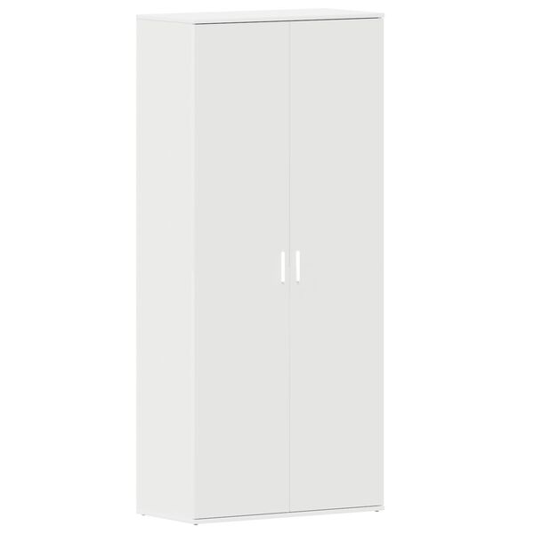 vidaXL Ντουλάπα Παπουτσιών Λευκό 80 x 39 x 180 εκ Επεξεργασμένο ξύλο