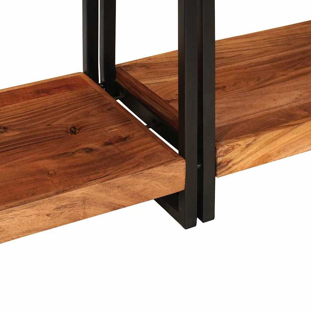 vidaXL Τραπέζια Κονσόλες με συρτάρι 2 pcs Καφέ Στερεό ξύλο ακακίας