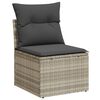 vidaXL Σετ Καναπέ Κήπου με αποθήκευση 7 pcs Ανοιχτό γκρι Πολυ ράταν