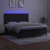 vidaXL &Kappa;&rho;&epsilon;&beta;ά&tau;&iota; Boxspring &mu;&epsilon; &Sigma;&tau;&rho;ώ&mu;&alpha; & LED &Mu;&alpha;ύ&rho;&omicron; 160x200 &epsilon;&kappa;. &Beta;&epsilon;&lambda;&omicron;ύ&delta;&iota;&nu;&omicron;