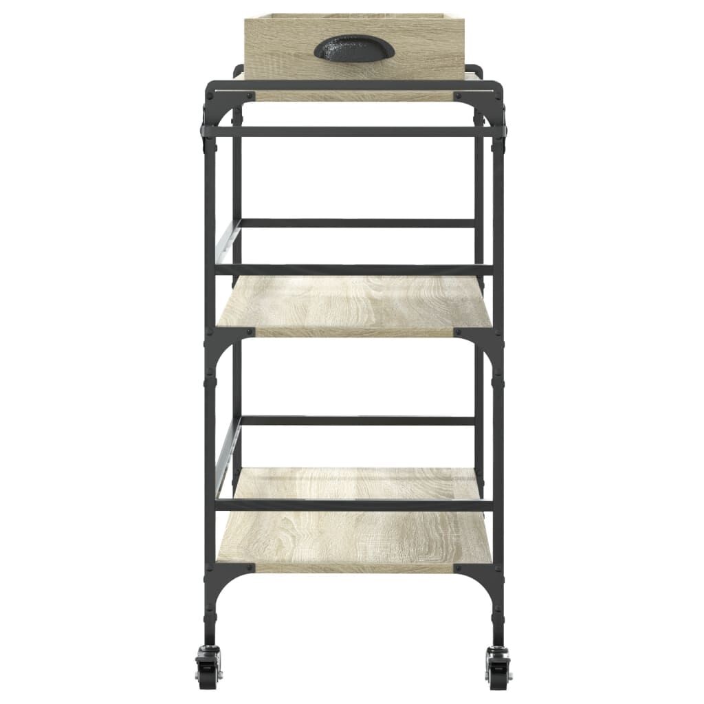 vidaXL Τρόλεϊ Κουζίνας Sonoma Δρυς 81,5x41x92,5 εκ. Επεξεργασμένο Ξύλο
