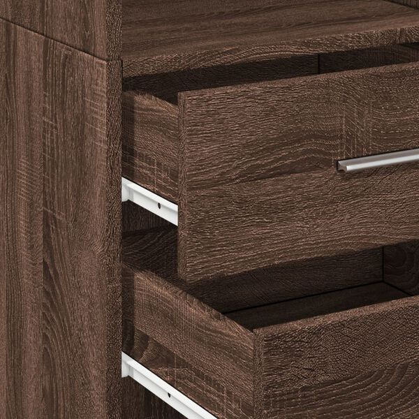 vidaXL Ντουλάπι Καφέ Δρυς 40x42,5x185 εκ. από Επεξεργασμένο Ξύλο