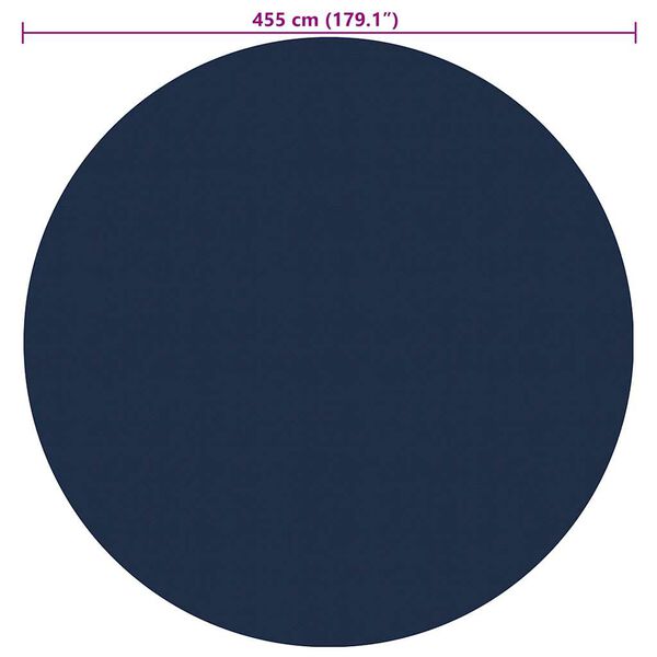 vidaXL Κάλυμμα Πισίνας Ηλιακό Μαύρο/Μπλε 455 εκ. από Πολυαιθυλένιο