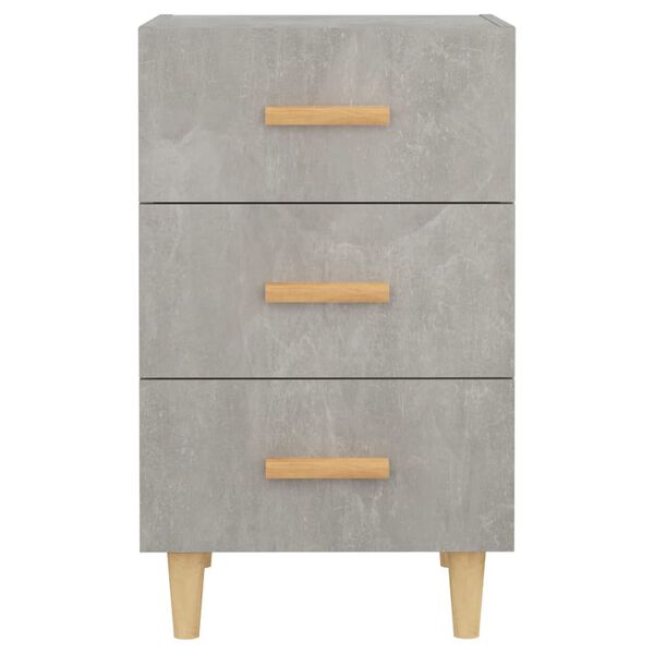vidaXL Κομοδίνο Γκρι Σκυροδέματος 40x40x66 εκ. από Επεξεργασμένο Ξύλο
