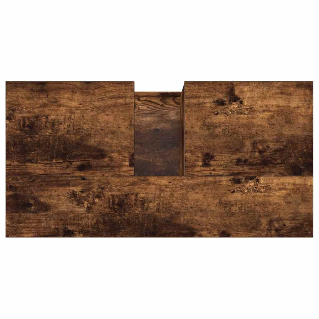 vidaXL Ντουλάπι Μπάνιου Καπνιστή Δρυς 65x33x60 εκ. Επεξεργασμένο Ξύλο