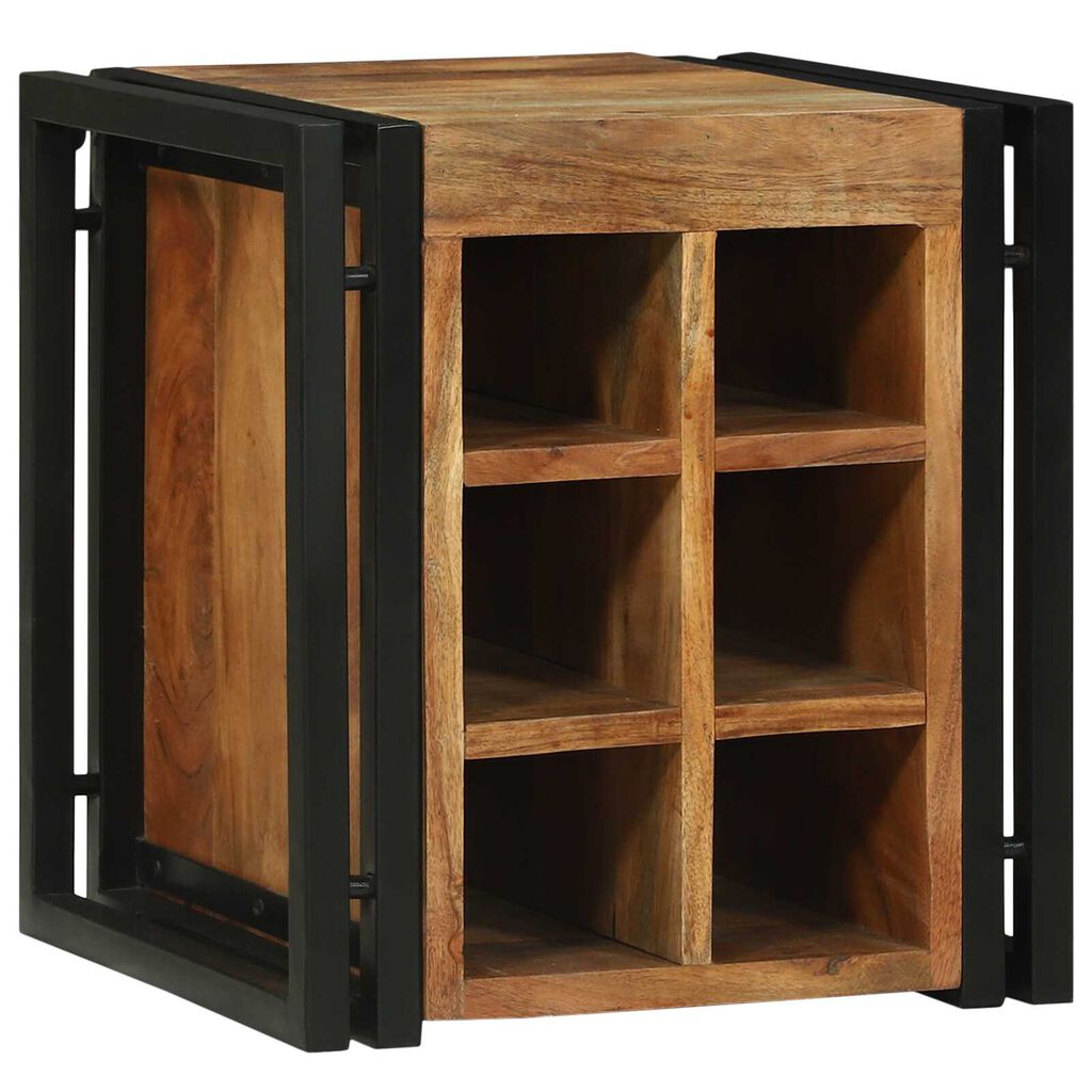 vidaXL Ράφι κρασιών 34.5x35x39 εκ. μασίφ ξύλο ακακίας