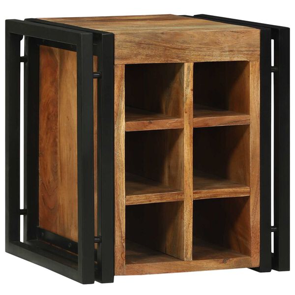 vidaXL Ράφι κρασιών 34.5x35x39 εκ. μασίφ ξύλο ακακίας