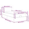 vidaXL Οθωμανικό κρεβάτι με στρώμα & LEDs Μαύρο 100x200cm Velvet
