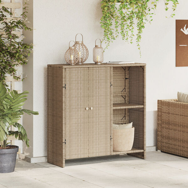vidaXL Ντουλάπα Αποθήκευσης Μπεζ 100x36x102 εκ Ρατάν
