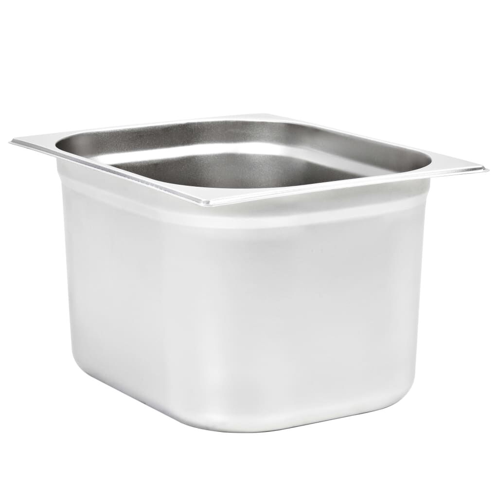 vidaXL Λεκάνες Gastronorm 2 τεμ. GN 1/2 200 χιλ. από Ανοξείδωτο Ατσάλι
