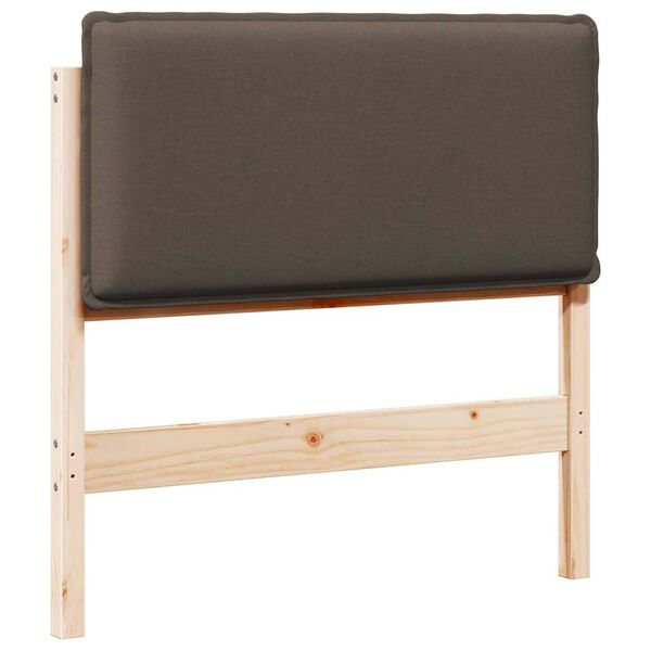 vidaXL Ταπετσαρισμένο κεφαλάρι Φυσικό και Ανοιχτό Γκρι 75 cm