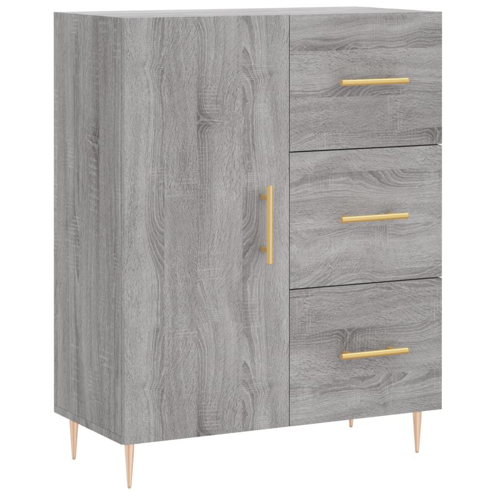 vidaXL Ντουλάπι Γκρι Sonoma 69,5 x 34 x 180 εκ. Επεξεργασμένο Ξύλο