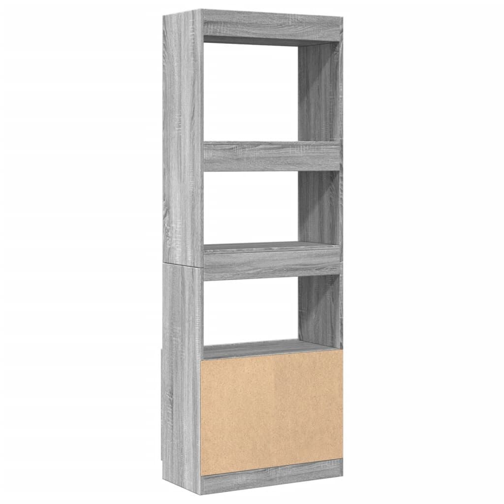 vidaXL Ντουλάπι Γκρι Sonoma 63x33x180 εκ. από Επεξεργασμένο Ξύλο