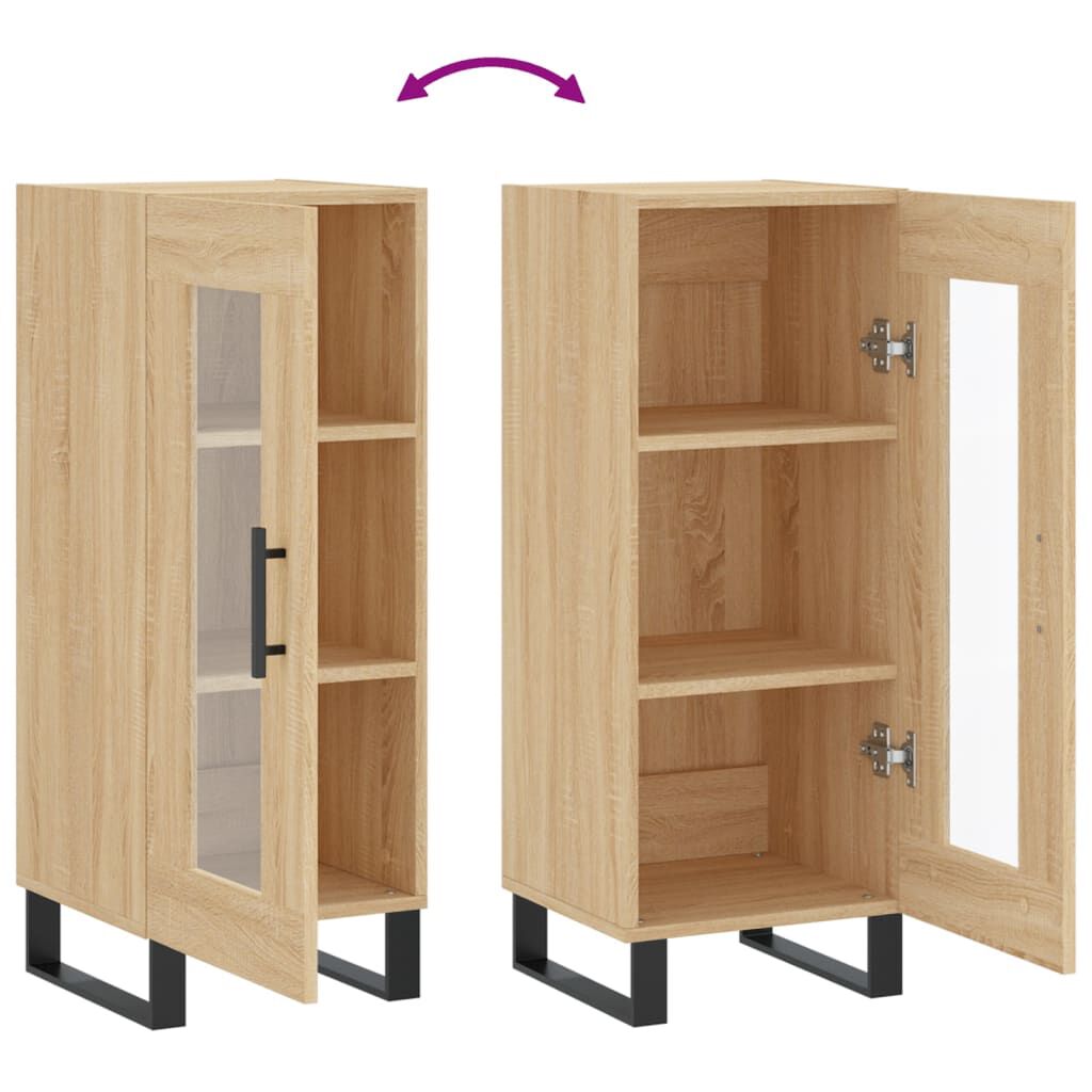 vidaXL Ντουλάπι Sonoma Δρυς 34,5x34x90 εκ. από Επεξεργασμένο Ξύλο