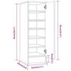 vidaXL Παπουτσοθήκη Γκρι Sonoma 32x35x92 εκ. από Επεξεργασμένο Ξύλο