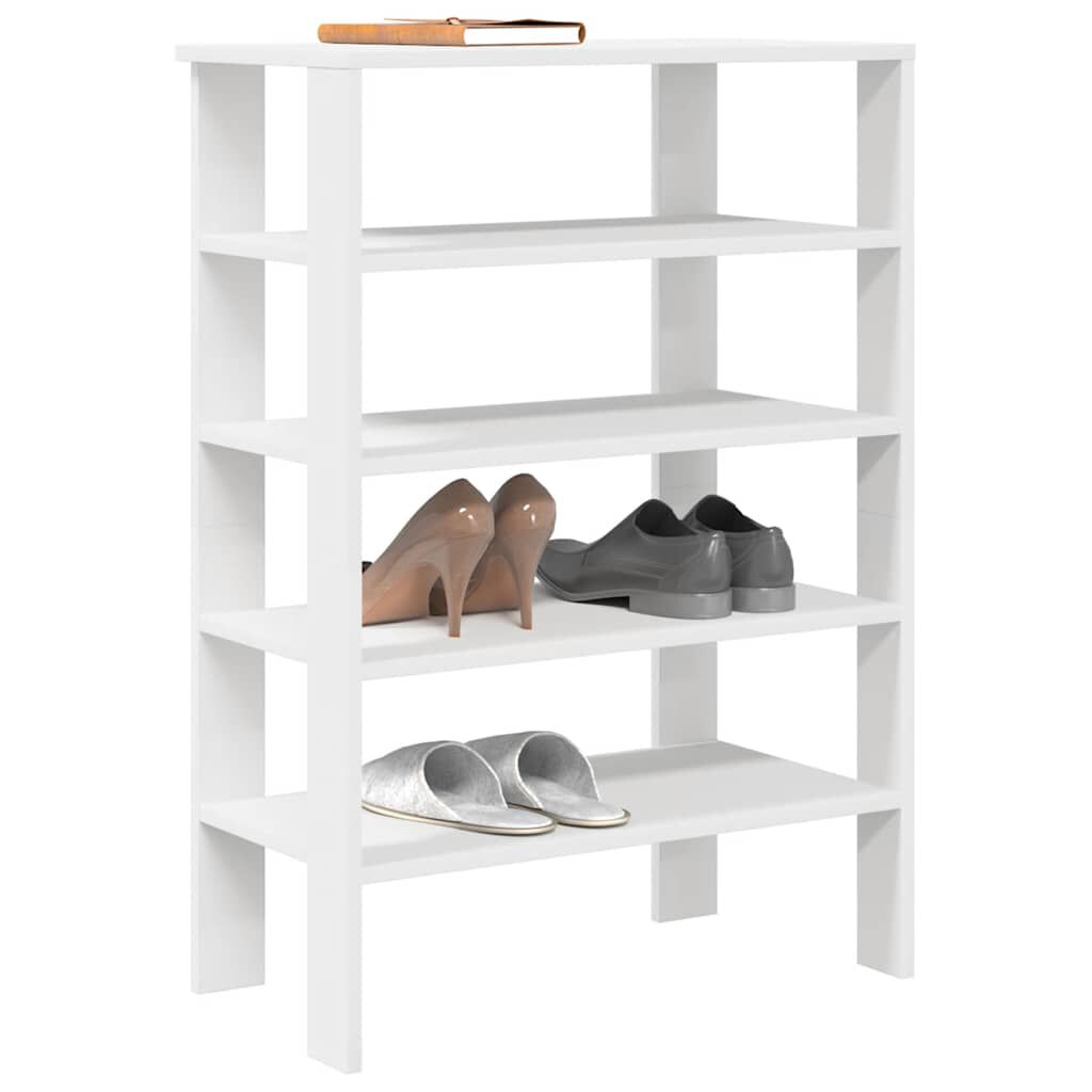 Ράφι παπουτσιών vidaXL Λευκό 61x32x87,5 cm Κατασκευασμένο ξύλο