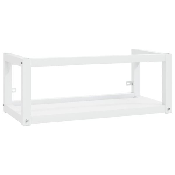 vidaXL Έπιπλο Μπάνιου Επιτοίχιο Λευκό 79 x 38 x 31 εκ. Σιδερένιο