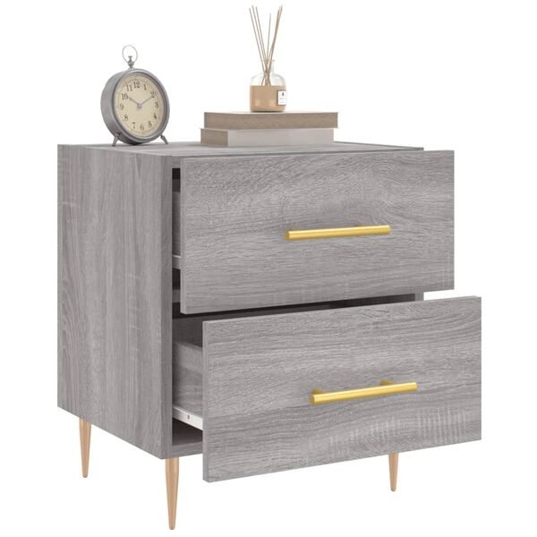 vidaXL Κομοδίνο Γκρι Sonoma 40 x 35 x 47,5 εκ. από Επεξεργασμένο Ξύλο