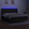 vidaXL &Kappa;&rho;&epsilon;&beta;ά&tau;&iota; Boxspring &mu;&epsilon; &Sigma;&tau;&rho;ώ&mu;&alpha; & LED &Mu;&alpha;ύ&rho;&omicron; 200x200 &epsilon;&kappa;. &Upsilon;&phi;&alpha;&sigma;&mu;ά&tau;&iota;&nu;&omicron;
