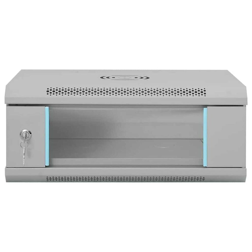 vidaXL Ντουλάπα δικτύου με αποθήκευση Γκρι 53 x 45 x 21 εκ Ατσάλι