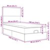 vidaXL Οθωμανικό κρεβάτι με στρώμα & LEDs Μαύρο ύφασμα 90x190cm