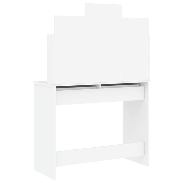 vidaXL Μπουντουάρ με Καθρέφτη Λευκό 96 x 39 x 142 εκ.