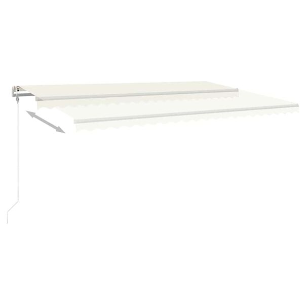 vidaXL Τέντα Αυτόματη με LED & Αισθητήρα Ανέμου Κρεμ 500x350 εκ.