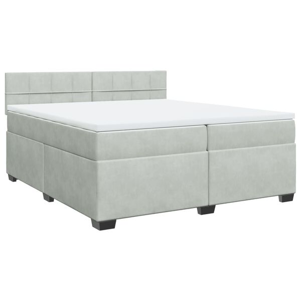 vidaXL &Kappa;&rho;&epsilon;&beta;ά&tau;&iota; Boxspring &mu;&epsilon; &Sigma;&tau;&rho;ώ&mu;&alpha; &Alpha;&nu;&omicron;&iota;&chi;&tau;ό &Gamma;&kappa;&rho;&iota; 200x200 &epsilon;&kappa;. &Beta;&epsilon;&lambda;&omicron;ύ&delta;&iota;&nu;&omicron;