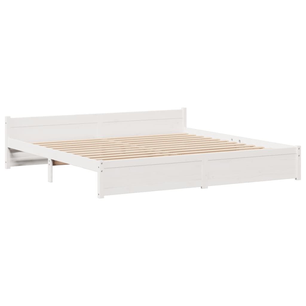 vidaXL Κρεβάτι Βιβλιοθήκη Χωρίς Στρώμα 180x200 εκ Μασίφ Ξύλο Πεύκου