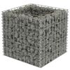 vidaXL Συρματοκιβώτιο-Γλάστρα Υπερυψωμένη 50x50x50 εκ. Γαλβ. Χάλυβας