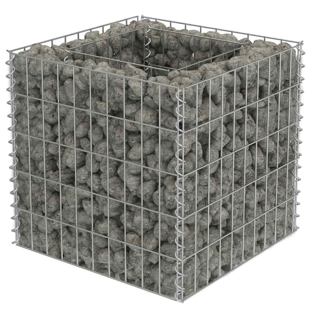 vidaXL Συρματοκιβώτιο-Γλάστρα Υπερυψωμένη 50x50x50 εκ. Γαλβ. Χάλυβας