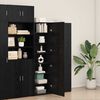 vidaXL Highboard 2 pcs &Mu;&alpha;ύ&rho;&eta; &Omicron;&xi;&upsilon;ά 50 x 42,5 x 185 &epsilon;&kappa;.