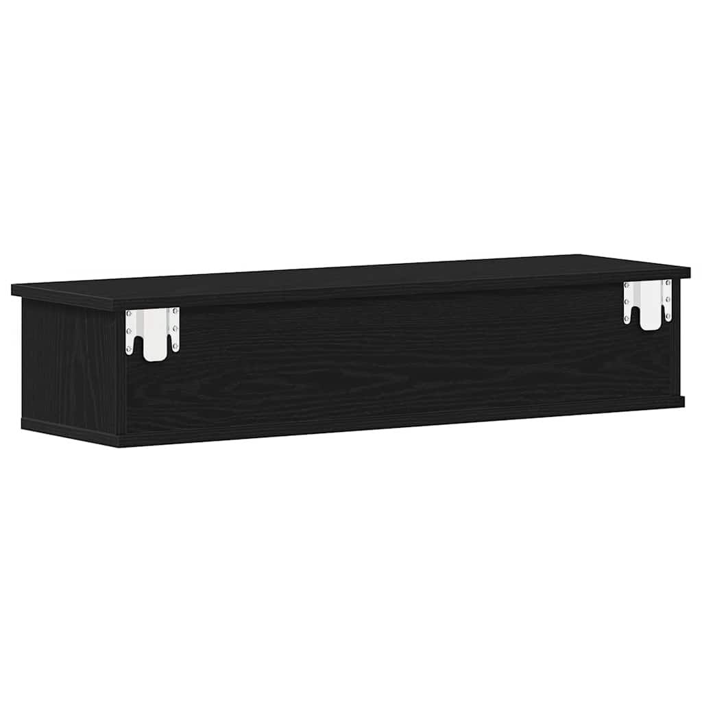 vidaXL Ντουλάπι Τοίχου Μαύρο Δρυς 88x26x18,5 εκ Επεξεργασμένο Ξύλο