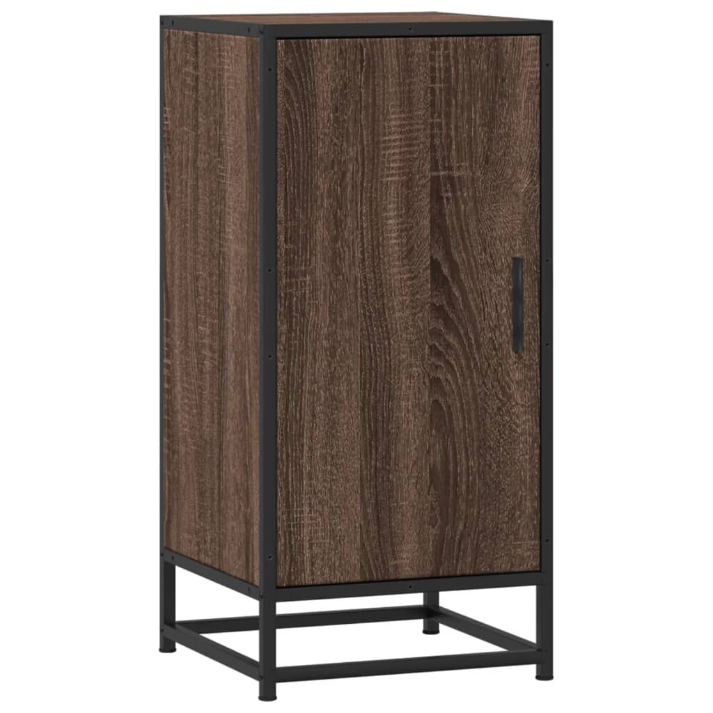 vidaXL Ραφιέρα Καφέ Δρυς 35,5x35x76 εκ. Επεξ. Ξύλο + Μέταλλο