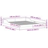 vidaXL Σκελετός Κρεβατιού Λευκό 140 x 220 cm Μασίφ ξύλο πεύκου