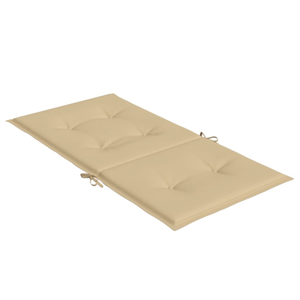 vidaXL Μαξιλάρια Καρέκλας με Πλάτη 2 τεμ. Μπεζ 100x50x4 εκ. Ύφασμα