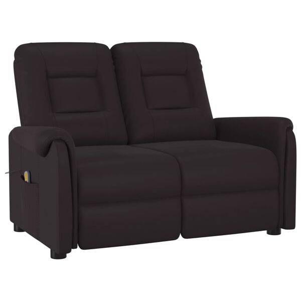 vidaXL Πολυθρόνα Μασάζ Ανακλινόμενη 2 Θέσεων Μαύρη από Συνθετικό Δέρμα