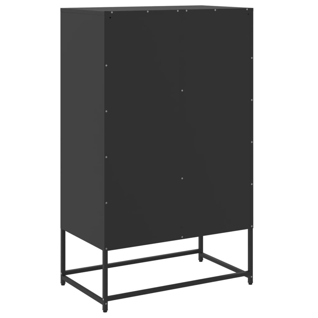 vidaXL Ντουλάπι Μαύρο 68x39x111,5 εκ. από Χάλυβα