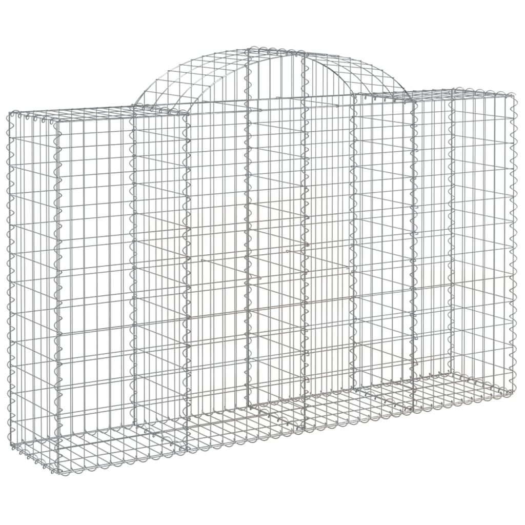 vidaXL Συρματοκιβώτια Τοξωτά 18 τεμ. 200x50x120/140 εκ. Γαλβαν. Ατσάλι