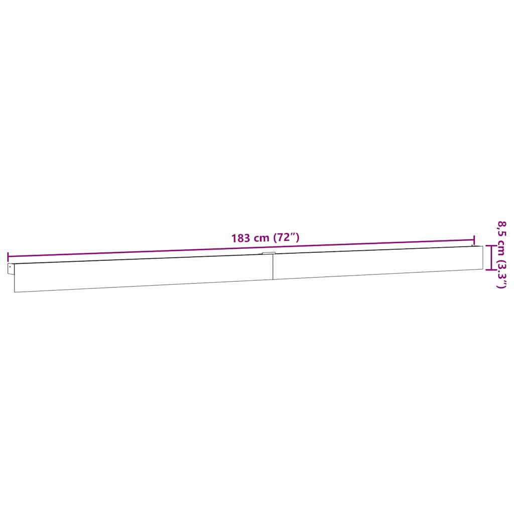 vidaXL Κιτ υλικού συρόμενης πόρτας 183 cm Κράμα αλουμινίου Sliver