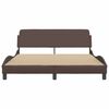 vidaXL Πλαίσιο Κρεβατιού Dover Καφέ 160x200 εκ. Συνθετικό Δέρμα