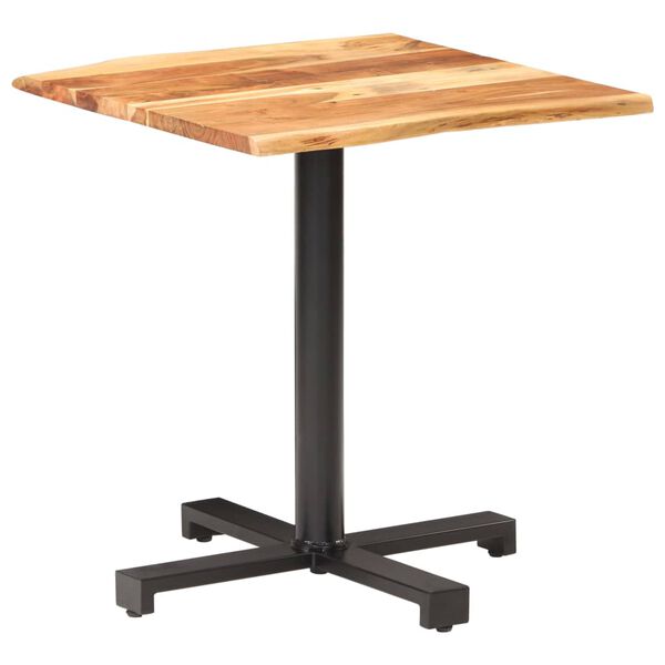 vidaXL Τραπέζι Bistro Live Edge 70x70x75 εκ. από Μασίφ Ξύλο Ακακίας